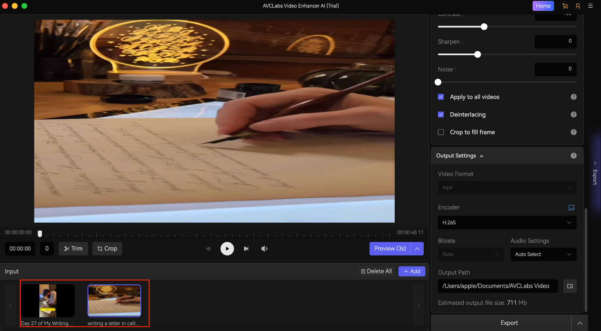 avclabs video enhancer ai batch processing