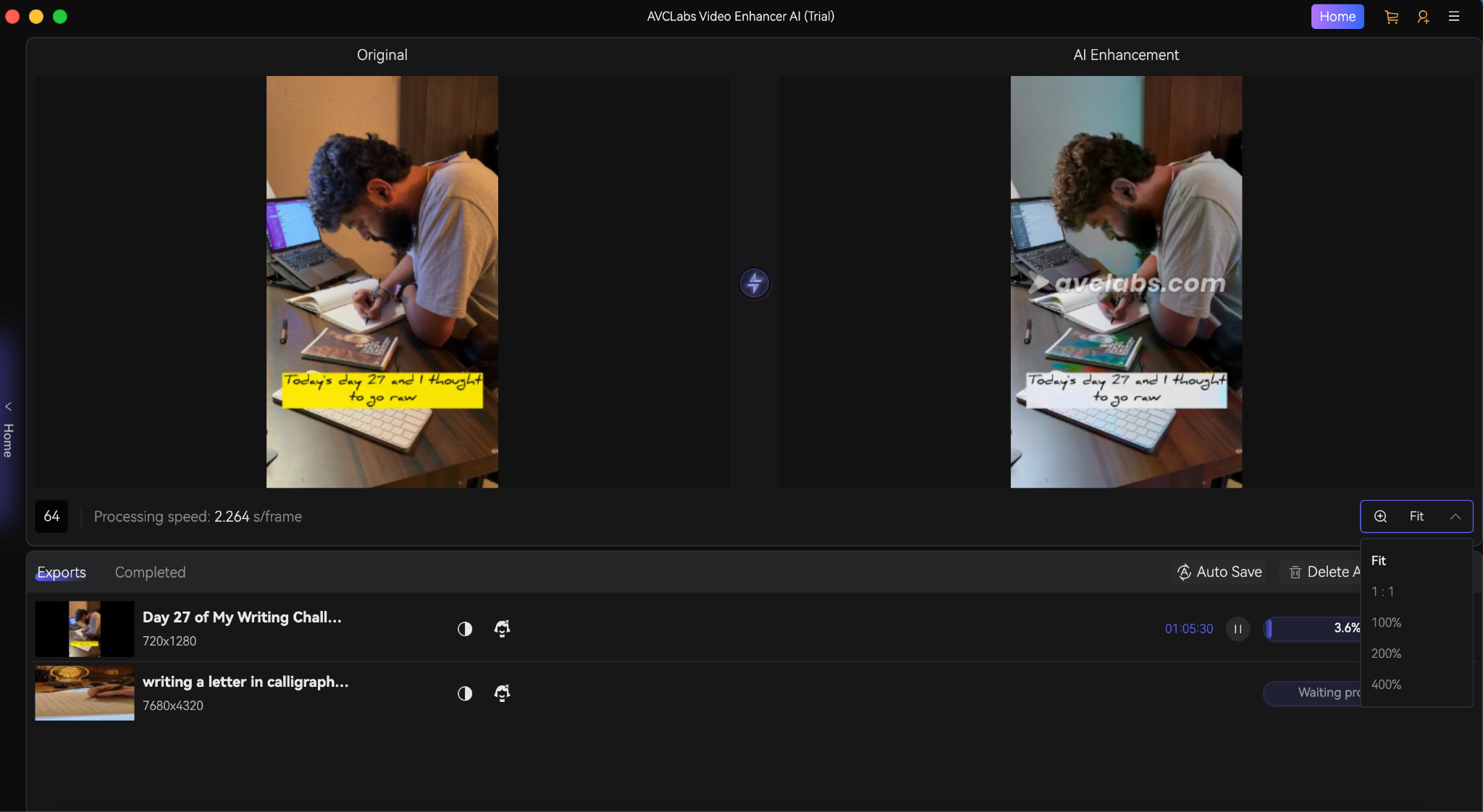 avclabs video enhancer ai enhancement process