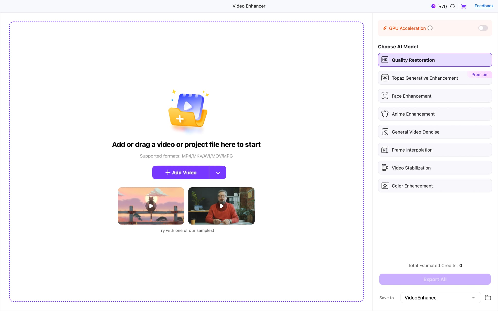 wondershare uniconverter ai enhancement options