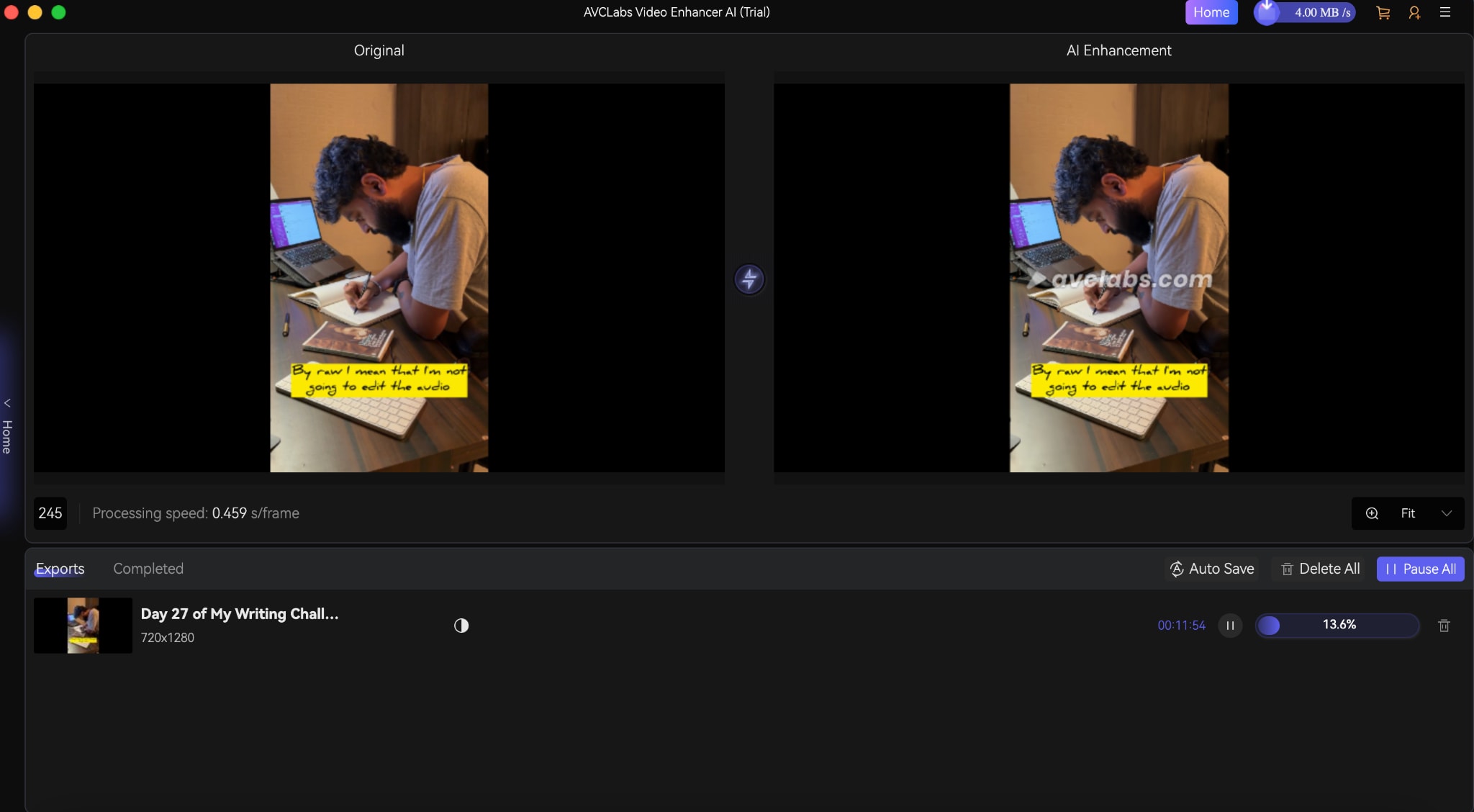 avclabs video enhancer ai downloading process