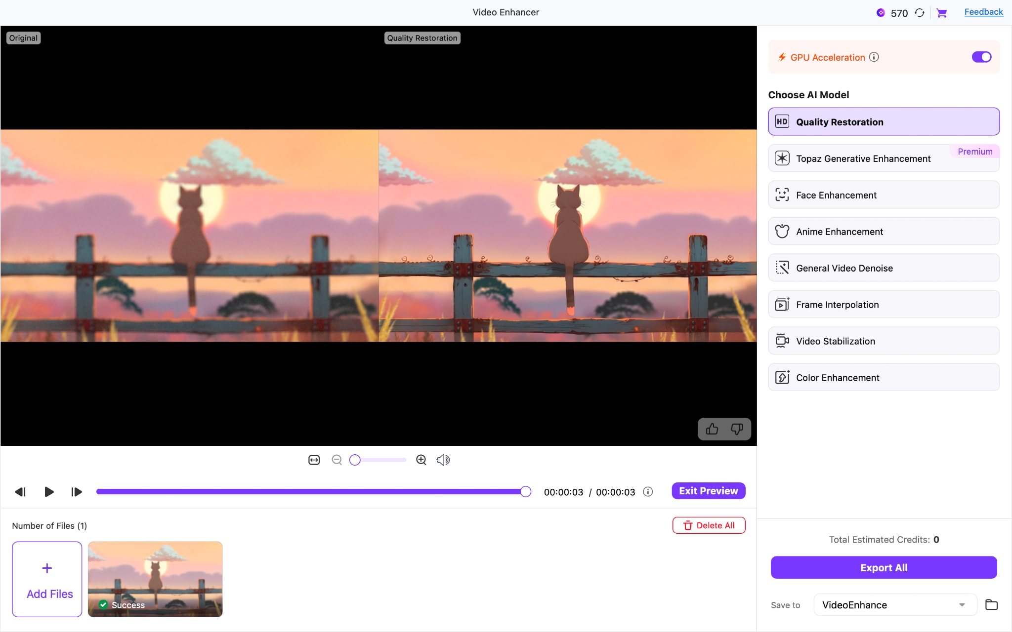 wondershare uniconverter ai enhancement