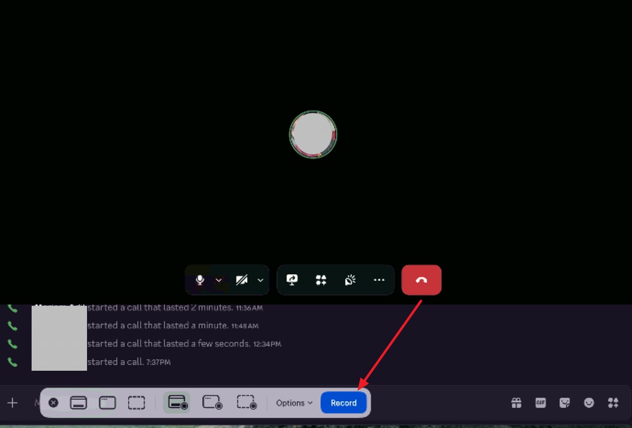 choose options press record