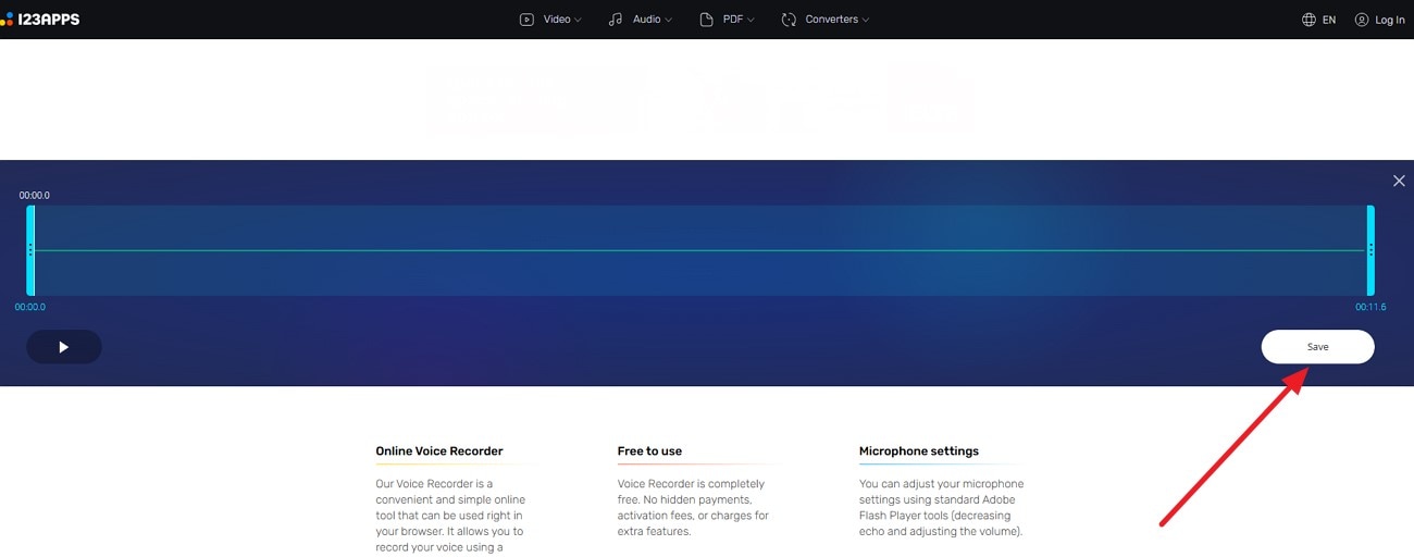 listen recording and save