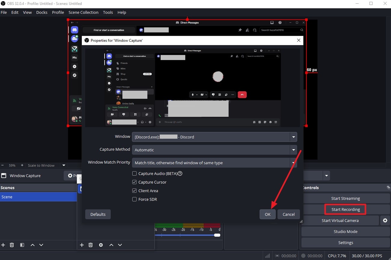 press ok click start