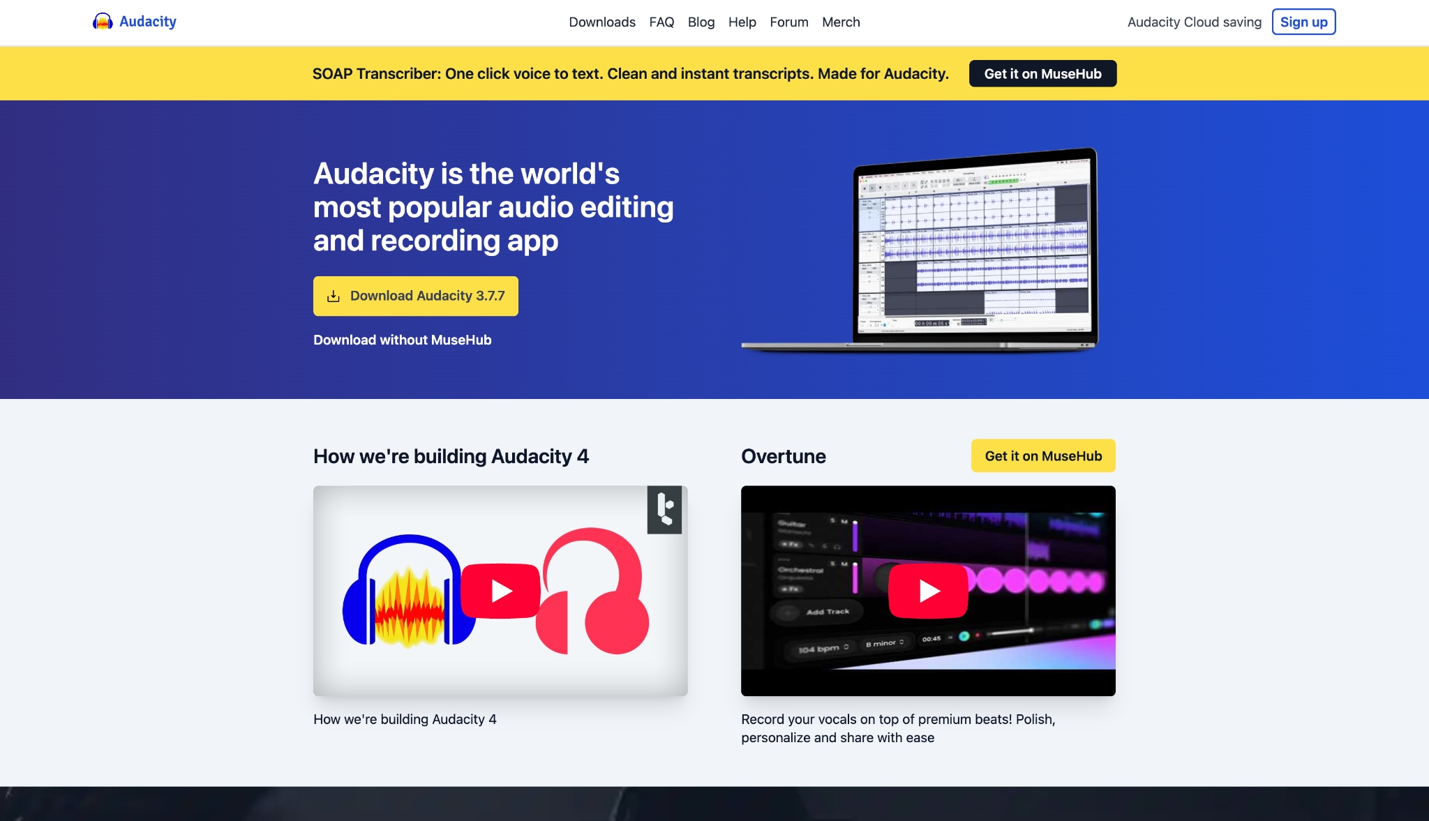 audacity homepage