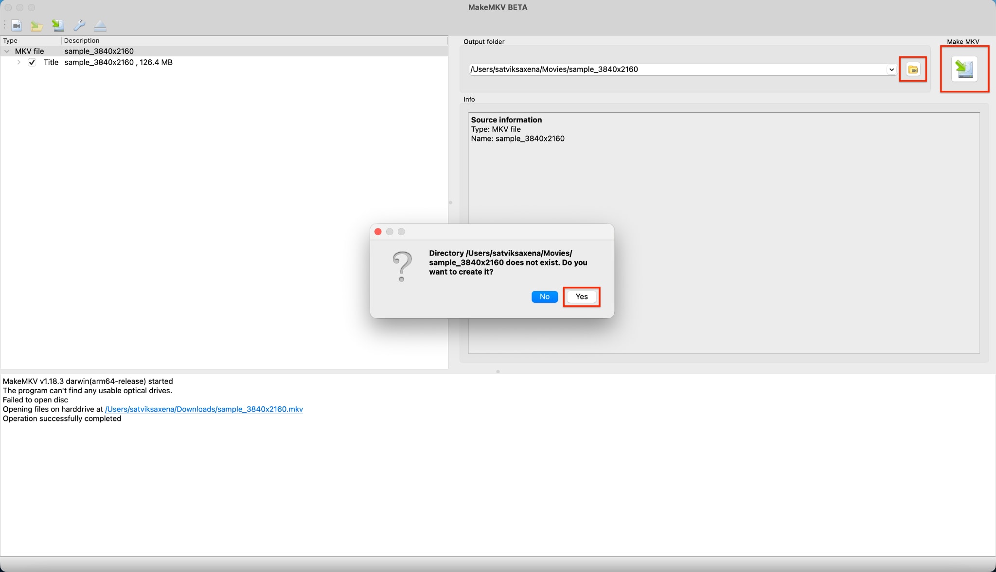 set output path and begin mkv extraction