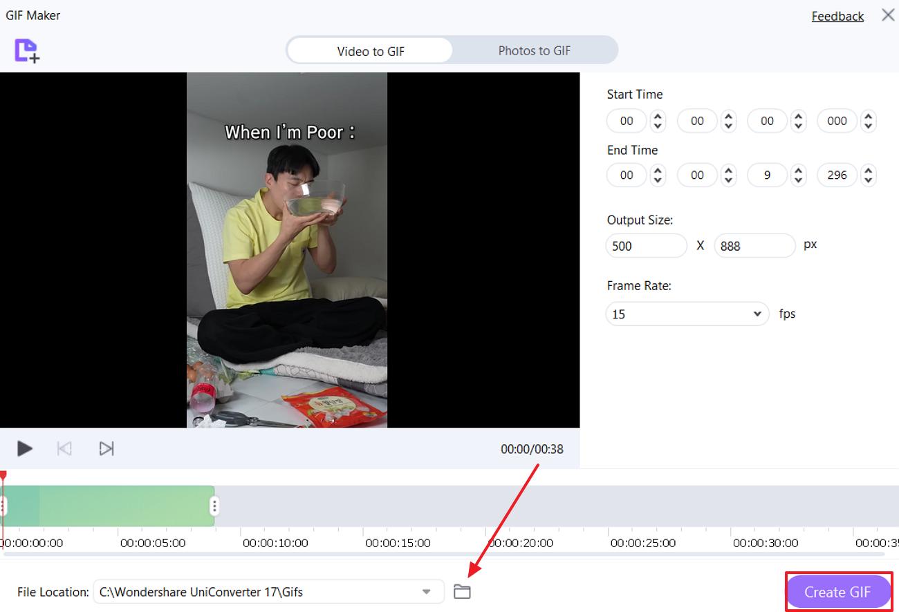 edit and create gif uniconverter