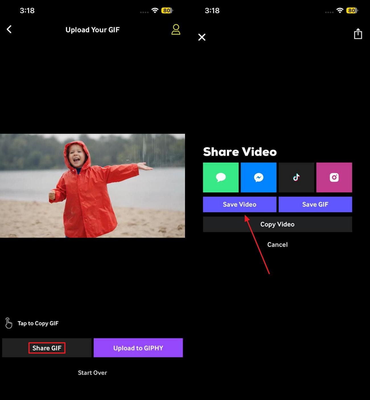 save gif giphy iphone