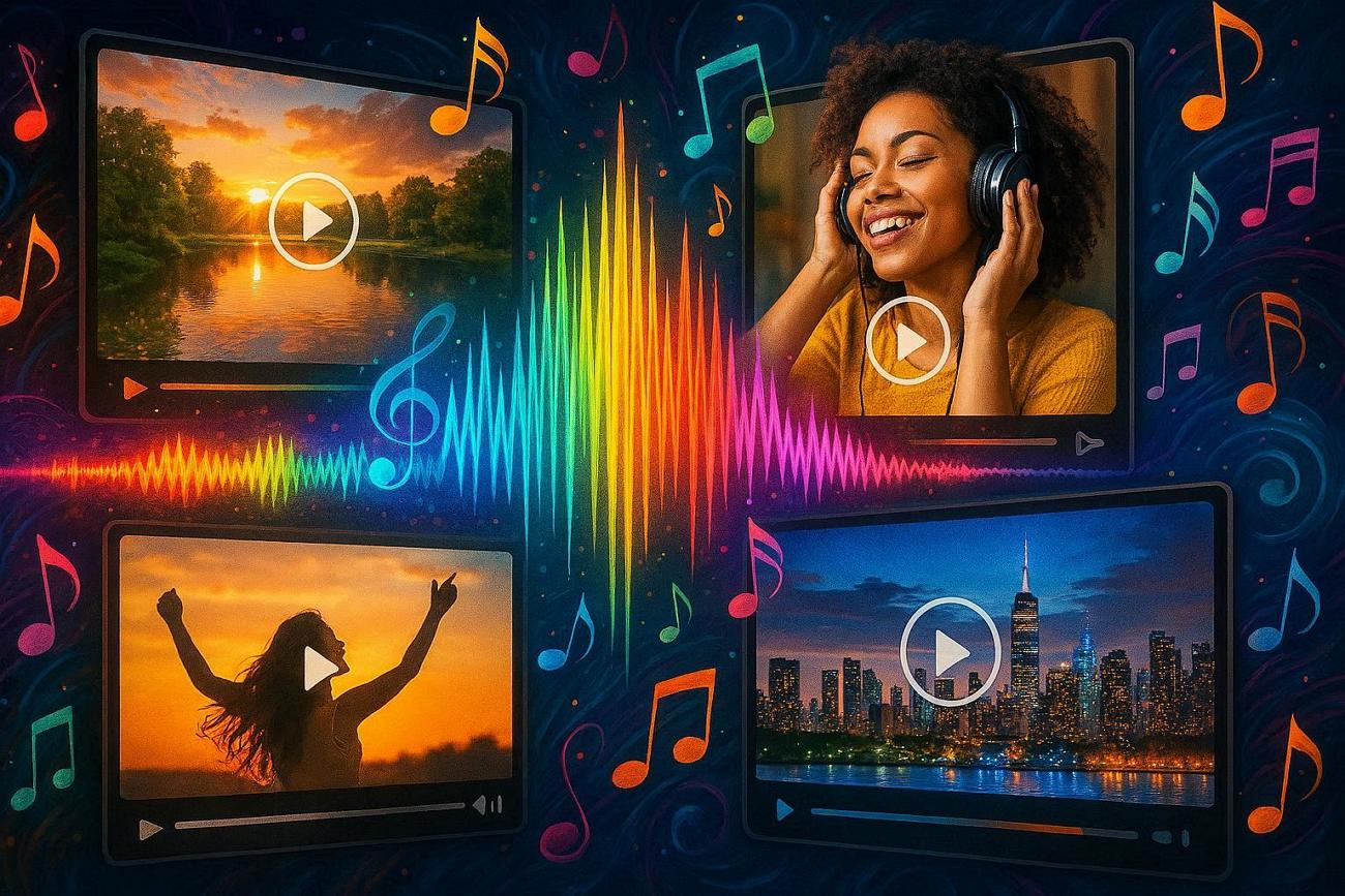 audio driven video collage