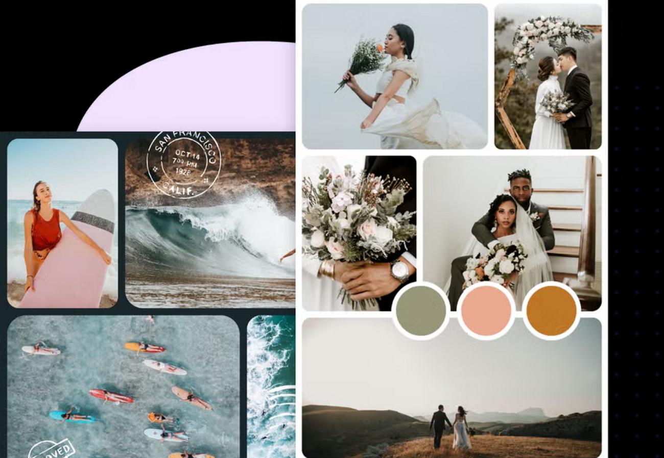 vertical and square collage