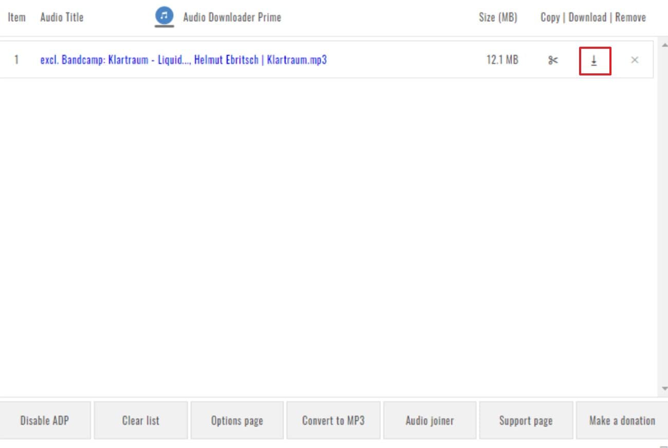 save the spotify audio to device