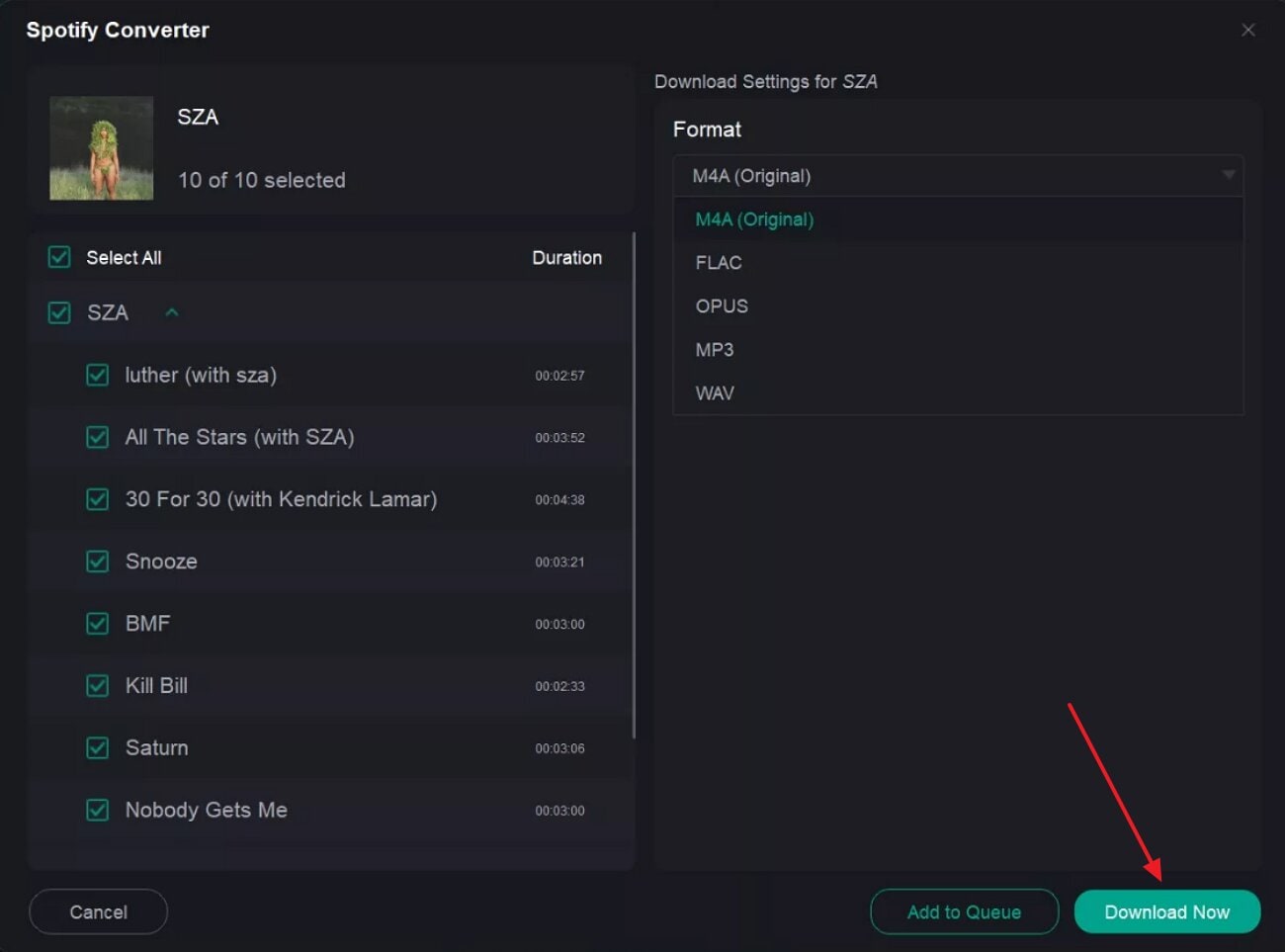 choose download button to export it