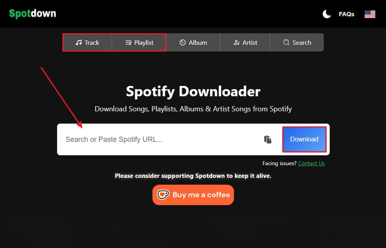 insert spotify link to download