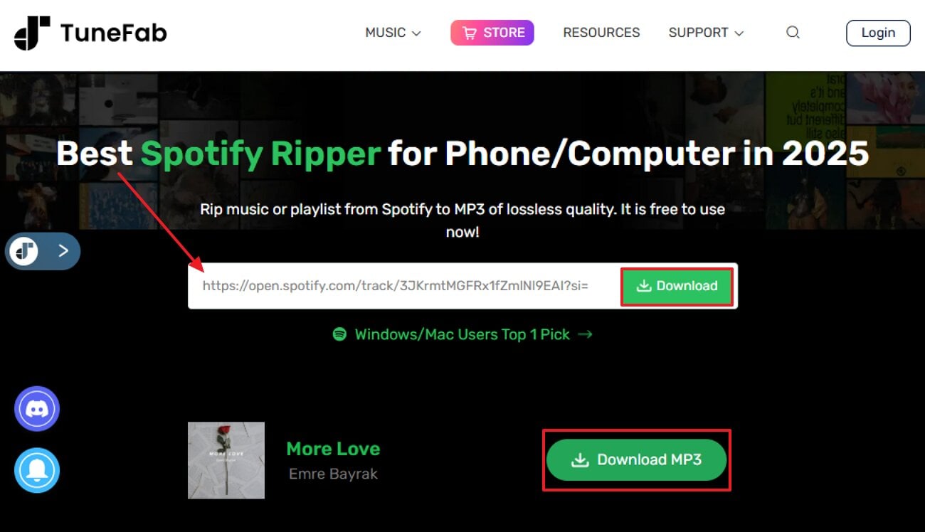 enter the link to download MP3 audios