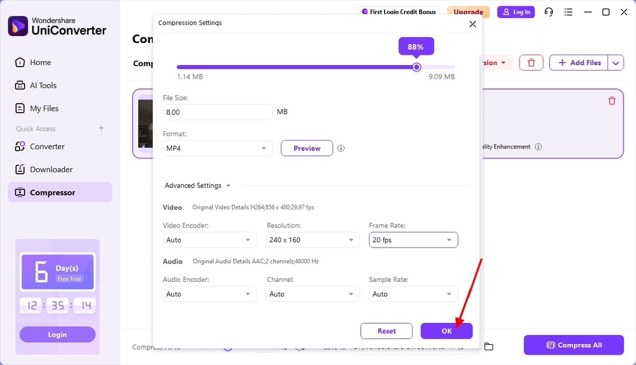 advanced settings resolution frame rate