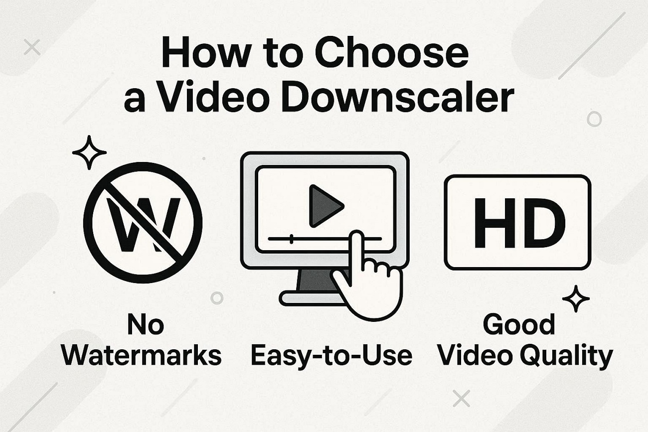 choose video downscaler criteria