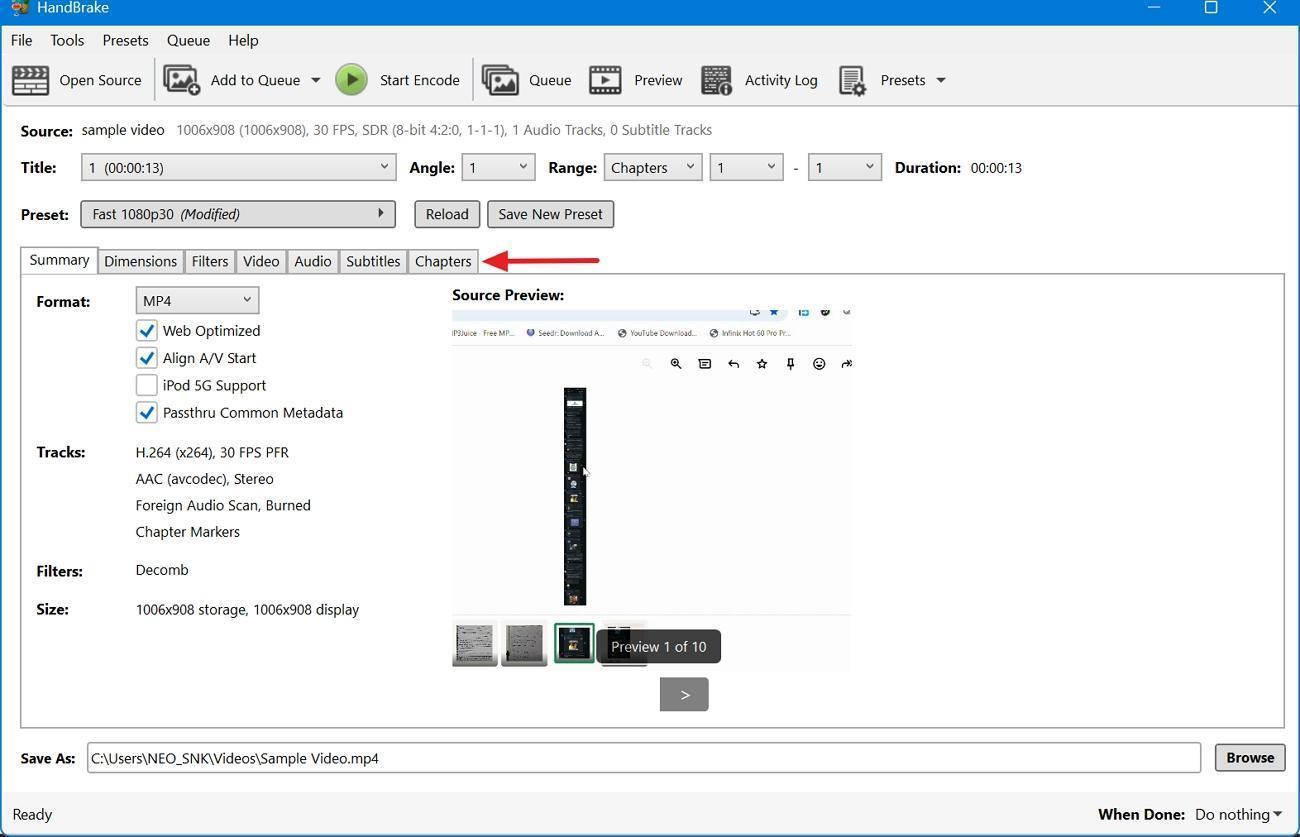 compress video using handbrake