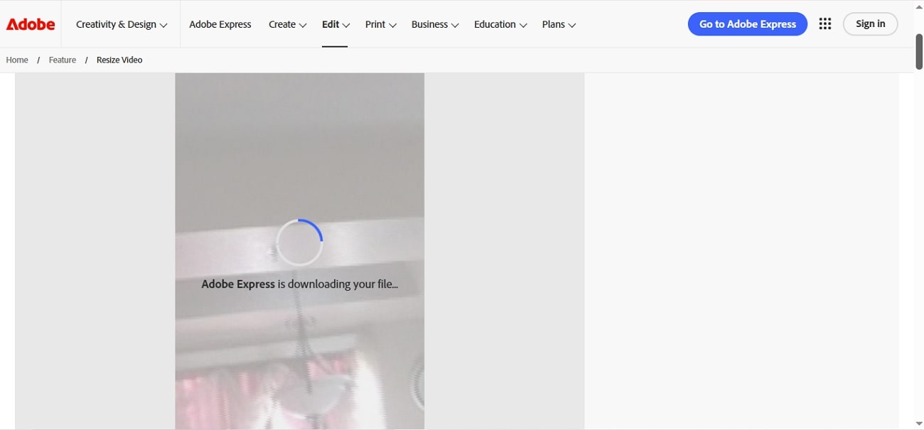 download video adobe express video resizer