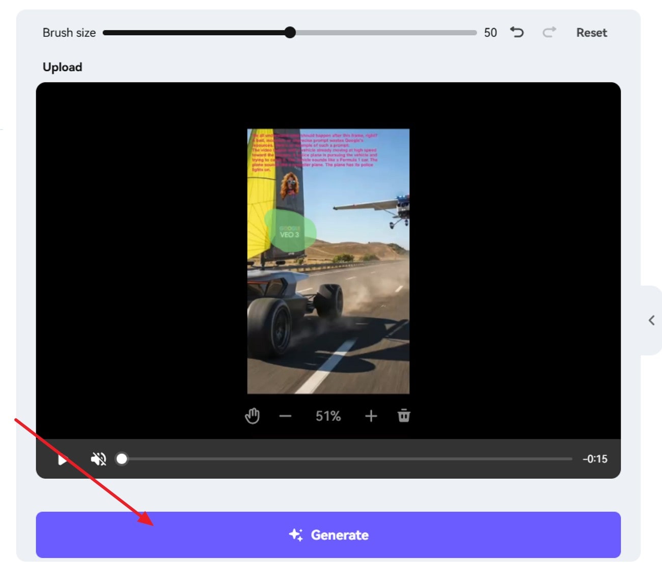 press the generate button