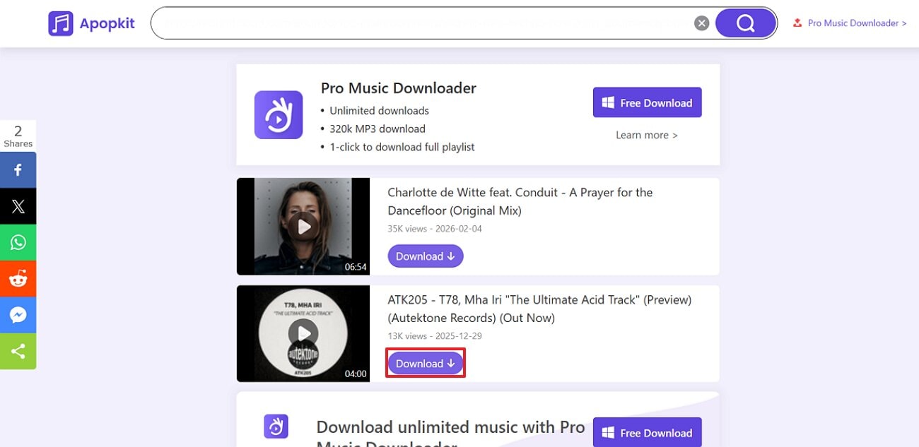 render the downloaded audio file