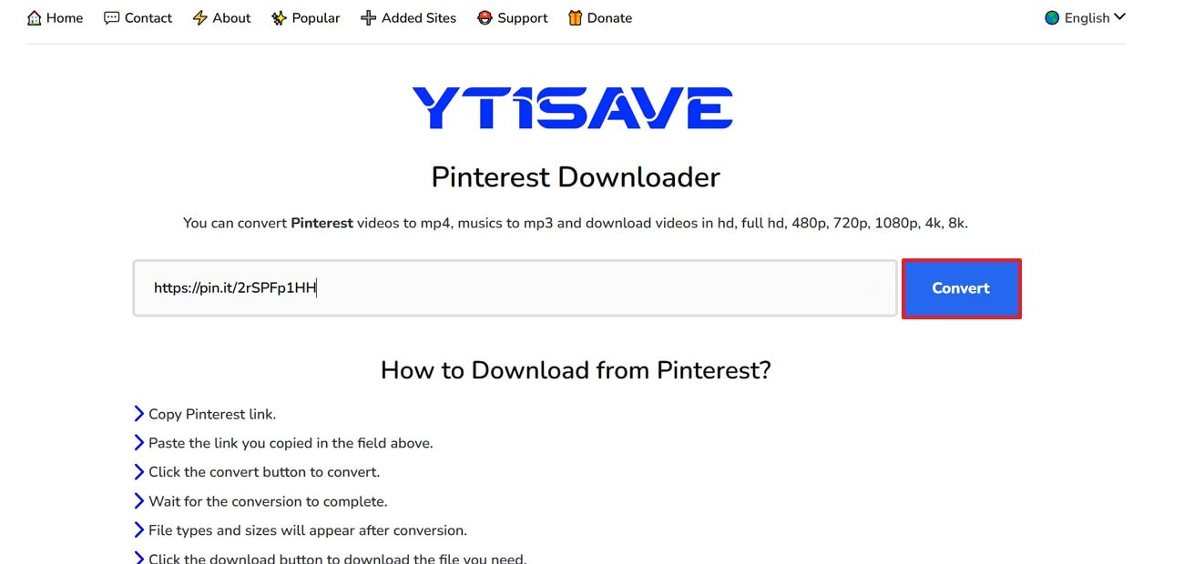 add video link to convert file