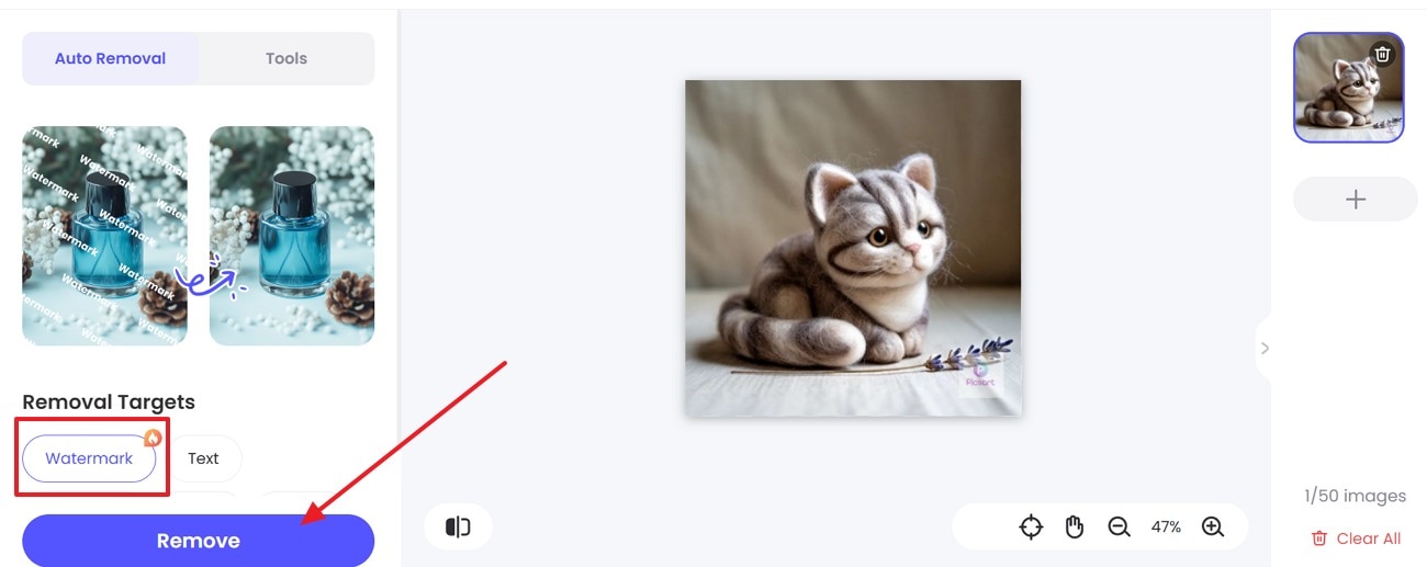 choose the watermark option