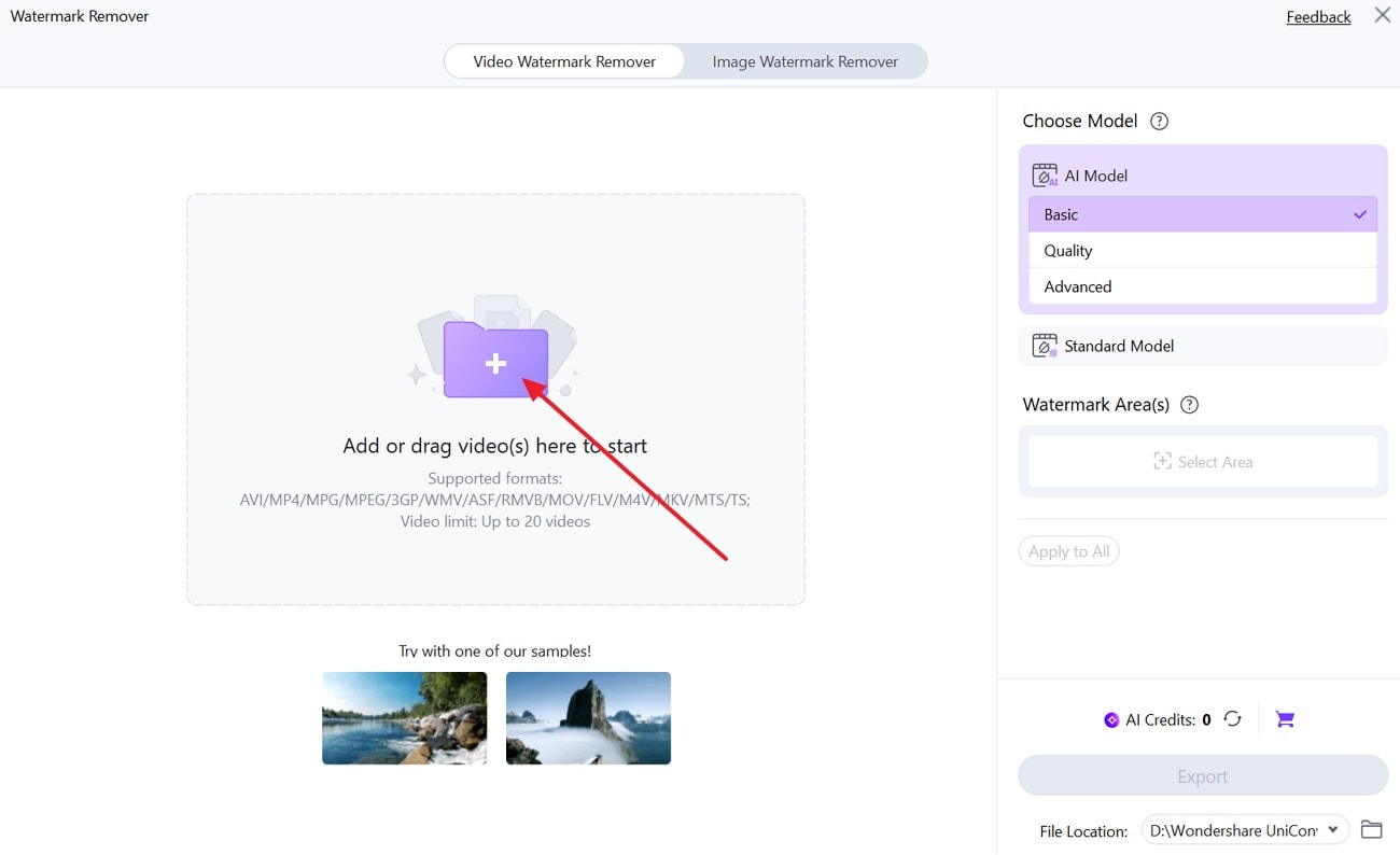 import your video to start editing