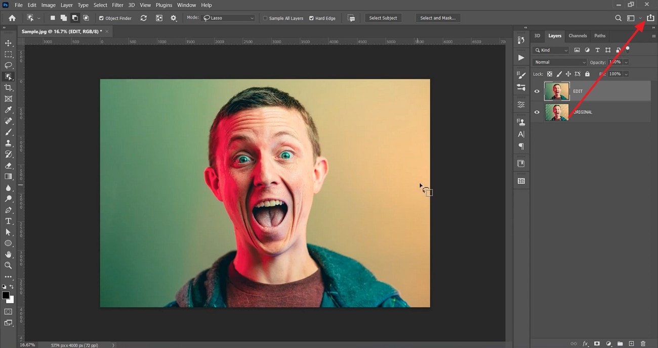 export the image from adobe