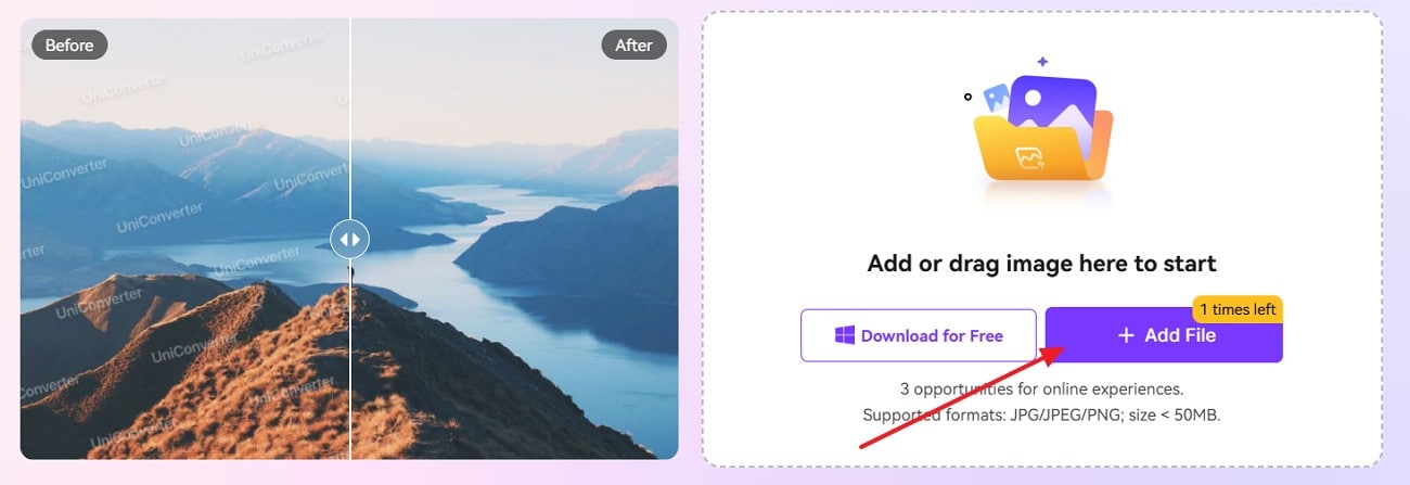 add files to uniconverter online