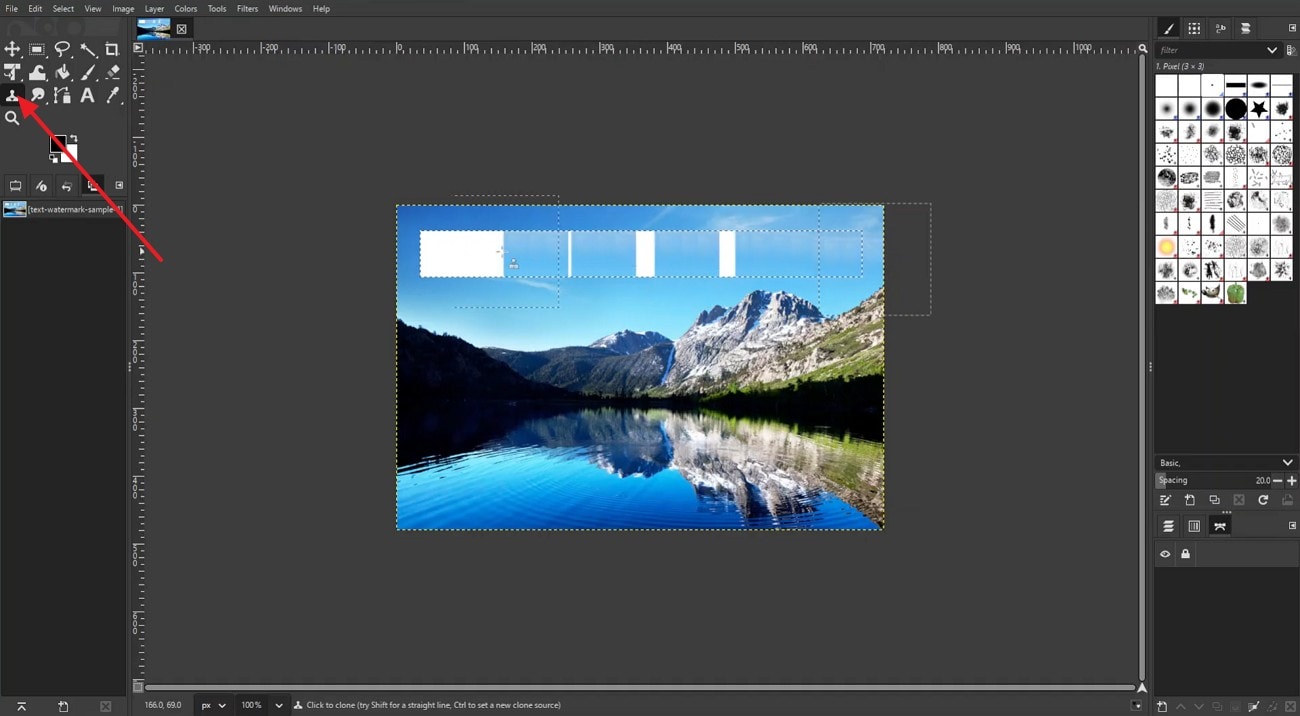 locate the clone tool