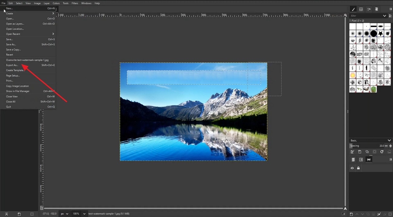 export the finalized image