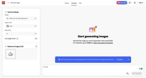 adobe firefly homepage