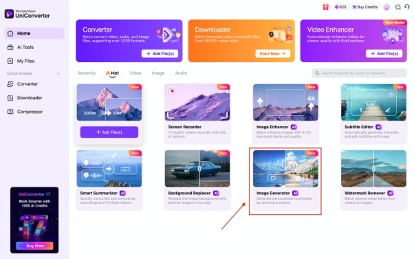 wondershare uniconverter image generator