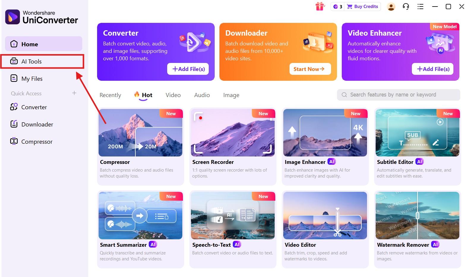 wondershare uniconverter ai tools