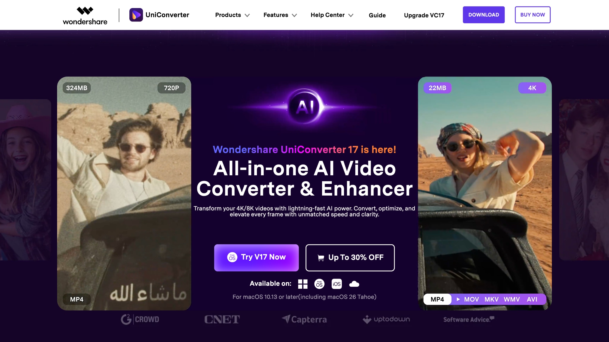 wondershare uniconverter homepage
