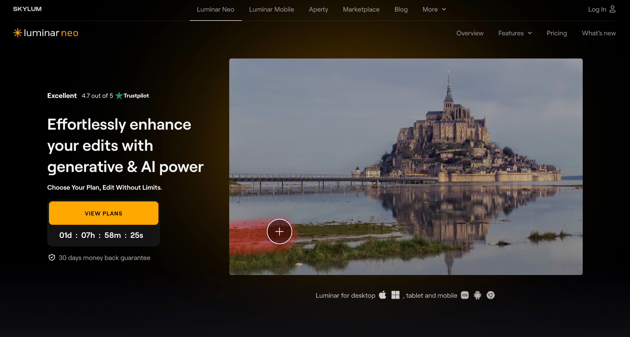 luminar neo homepage