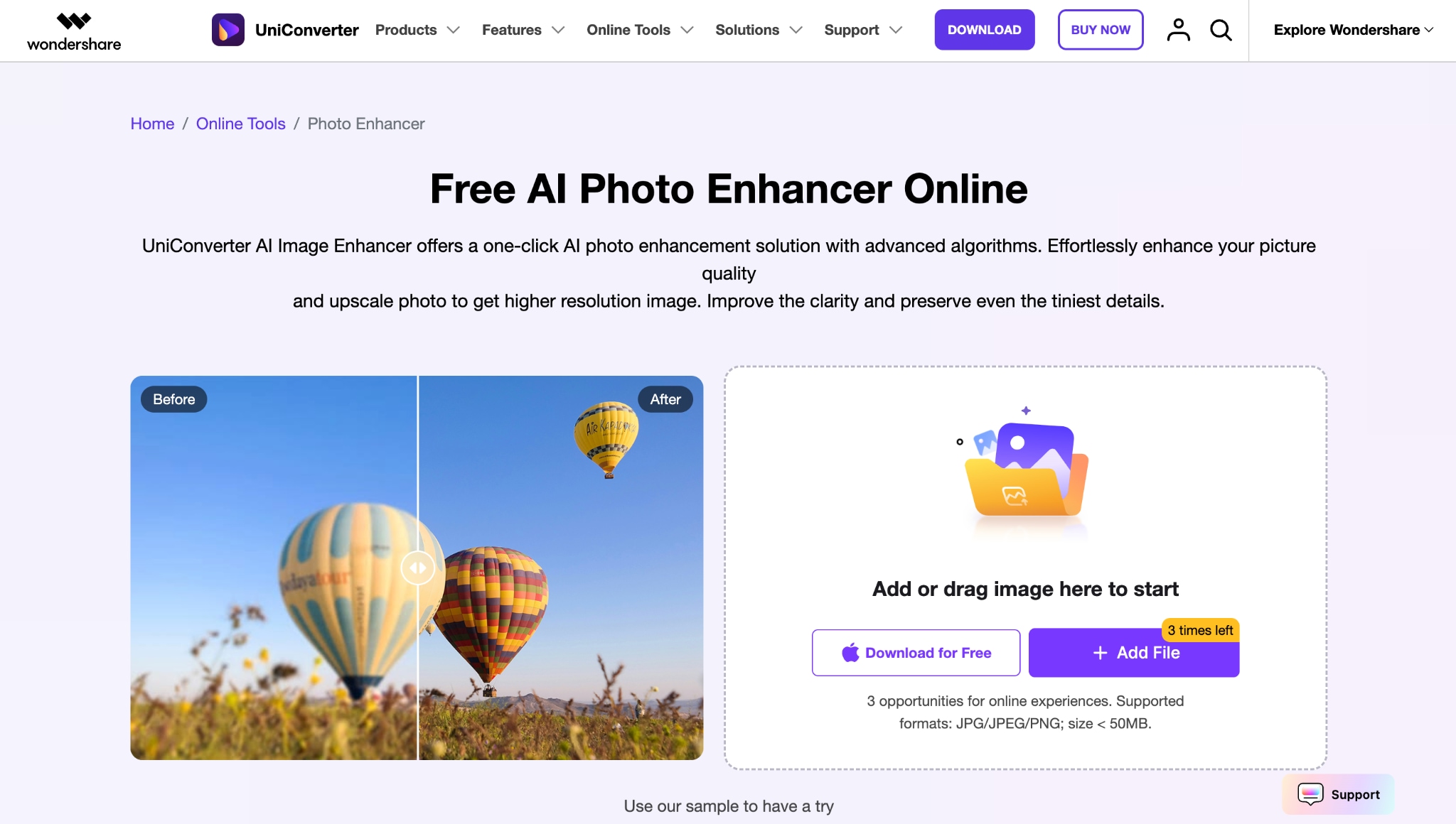 wondershare uniconverter homepage