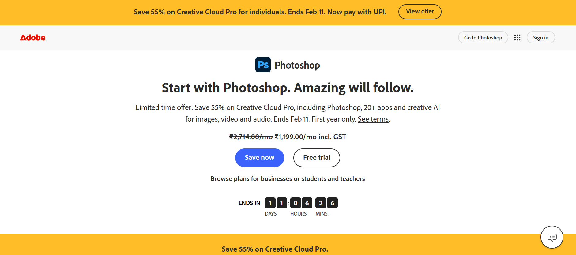 adobe photoshop homepage