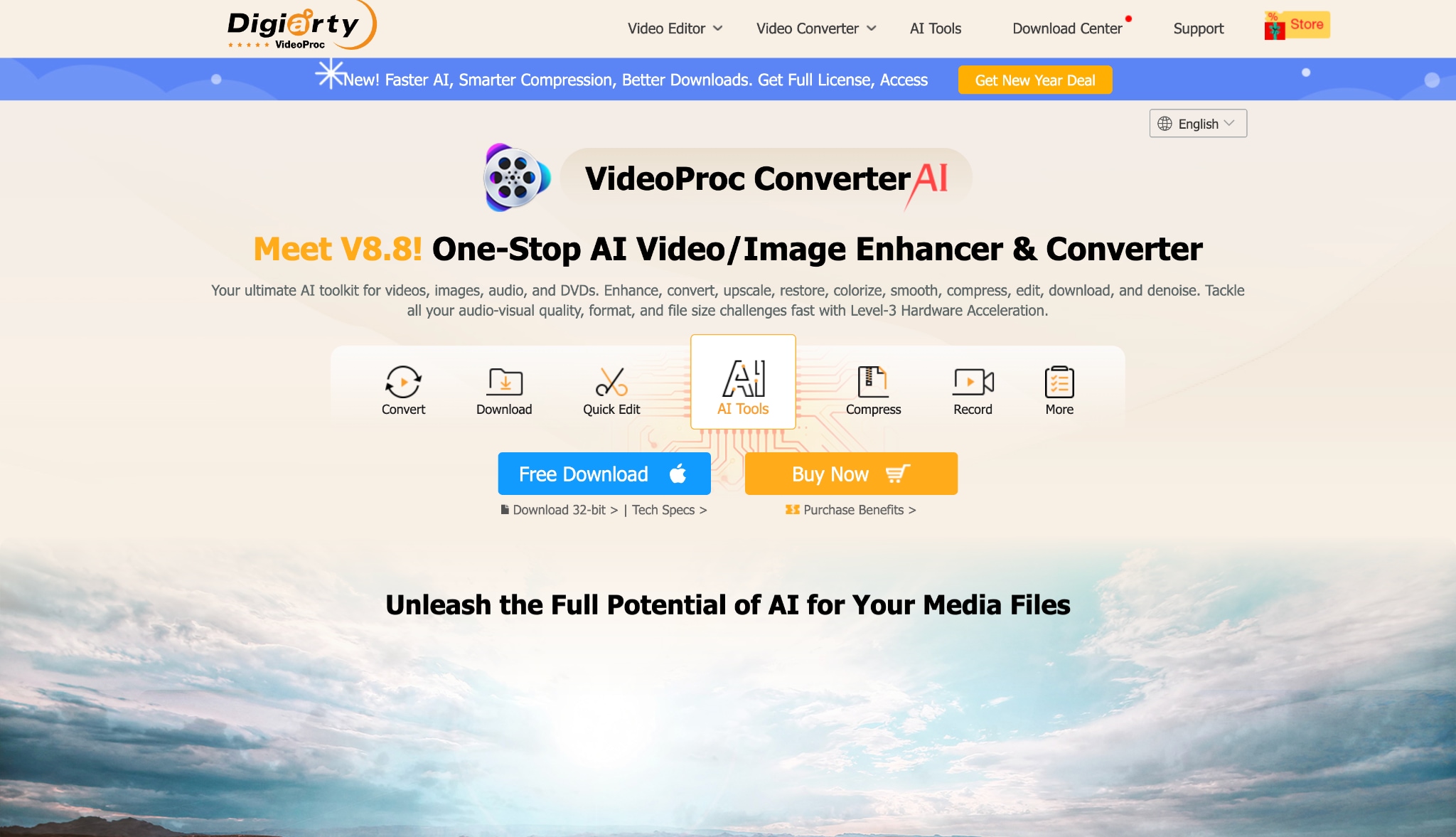 videoproc converter ai homepage