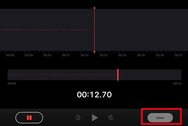 pause or resume audio recording