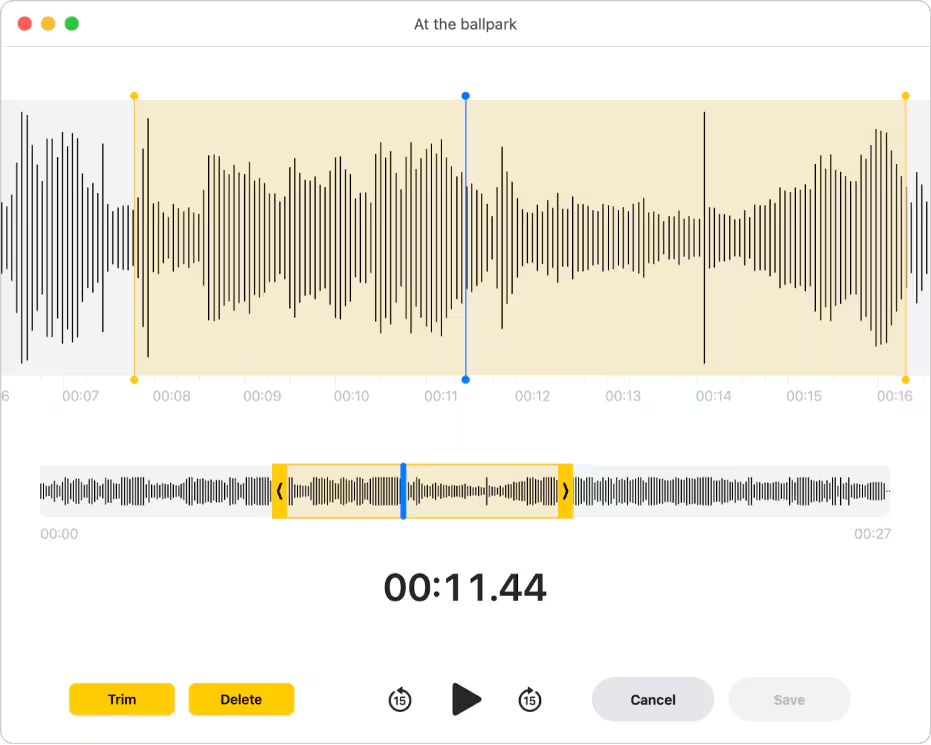 trim audio