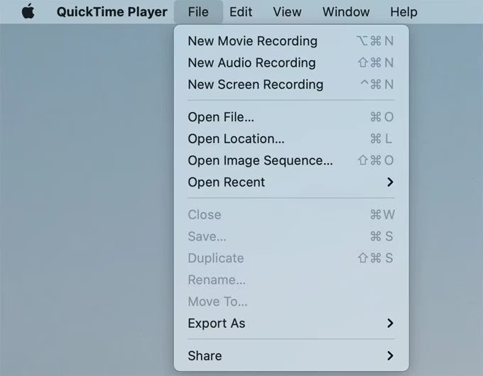 record with quicktime player