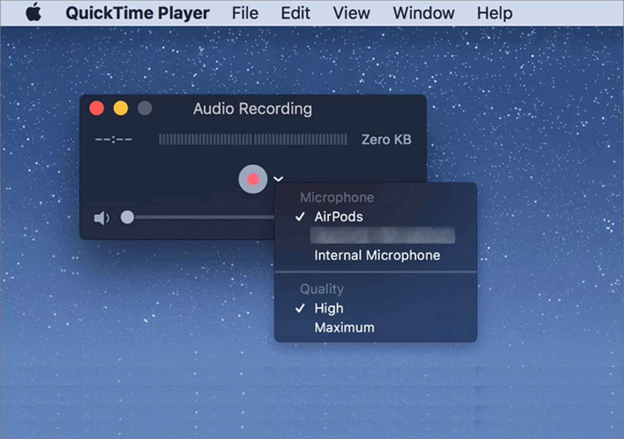 record with quicktime player