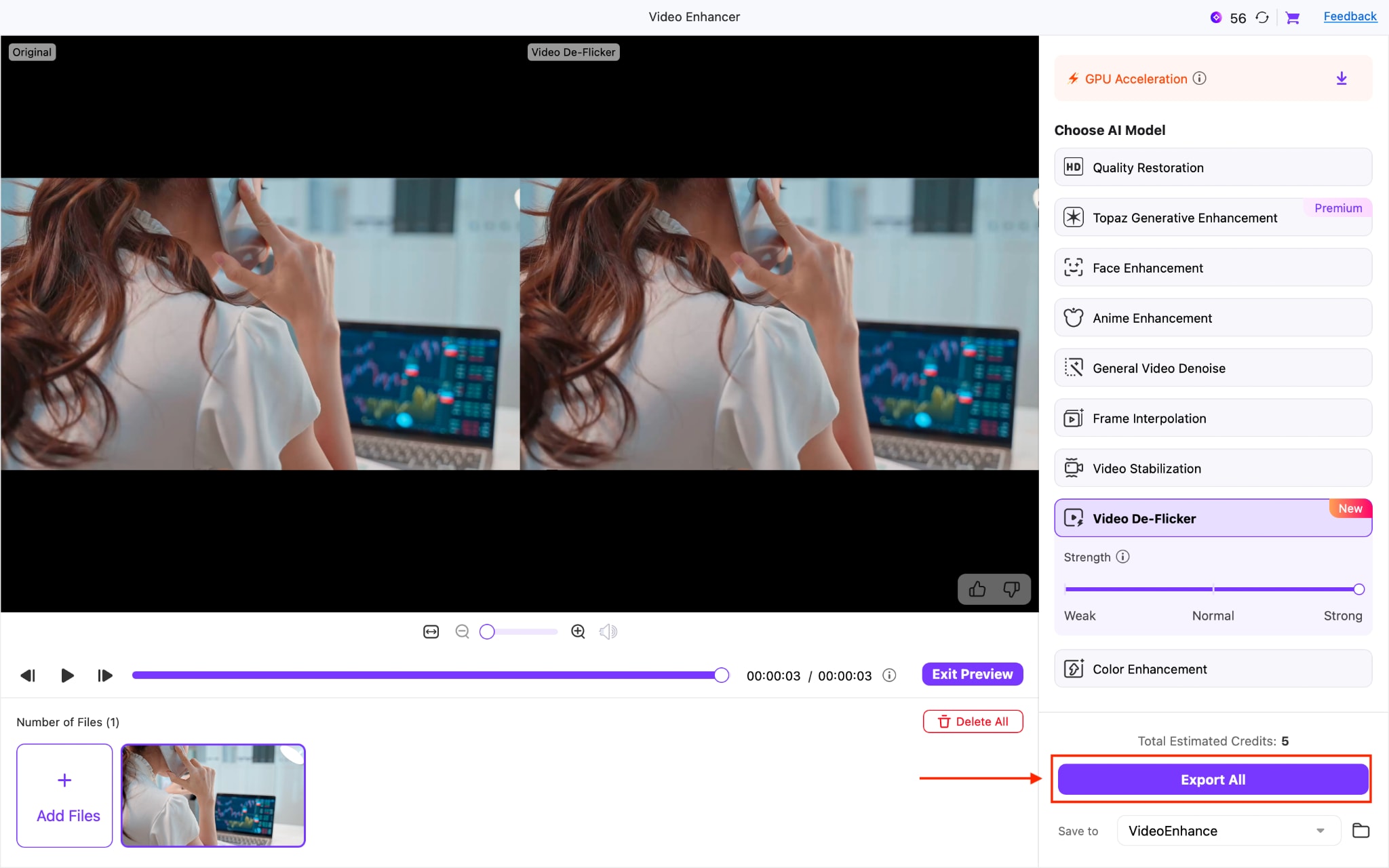 wondershare uniconverter export all