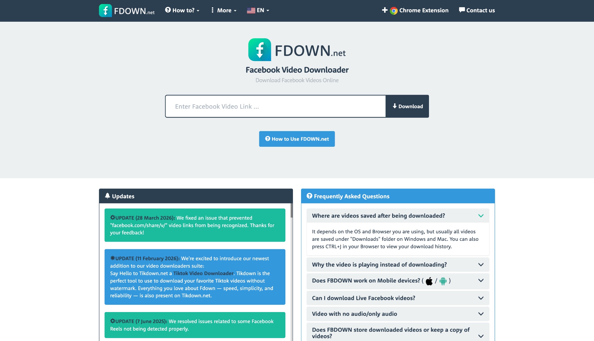 fdown.net homepage