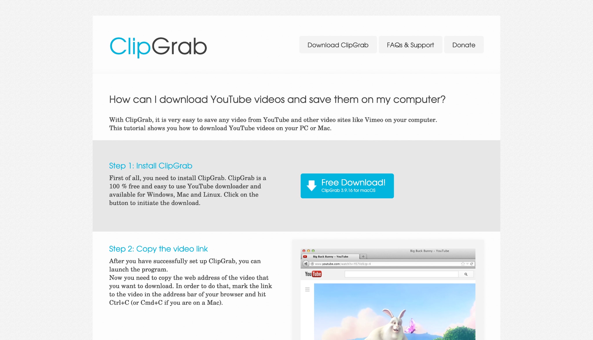 clipgrab homepage