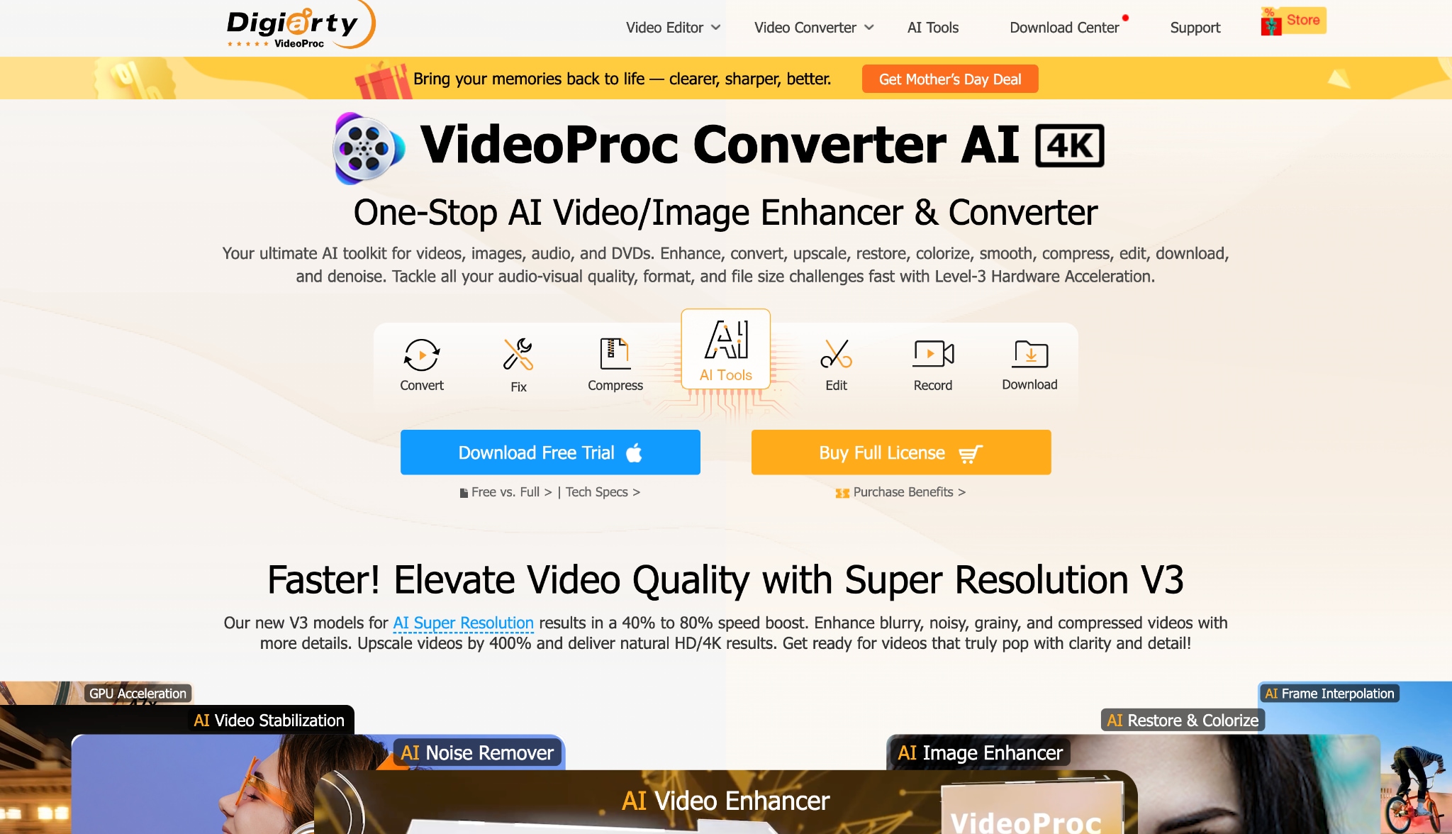 videoproc converter ai homepage