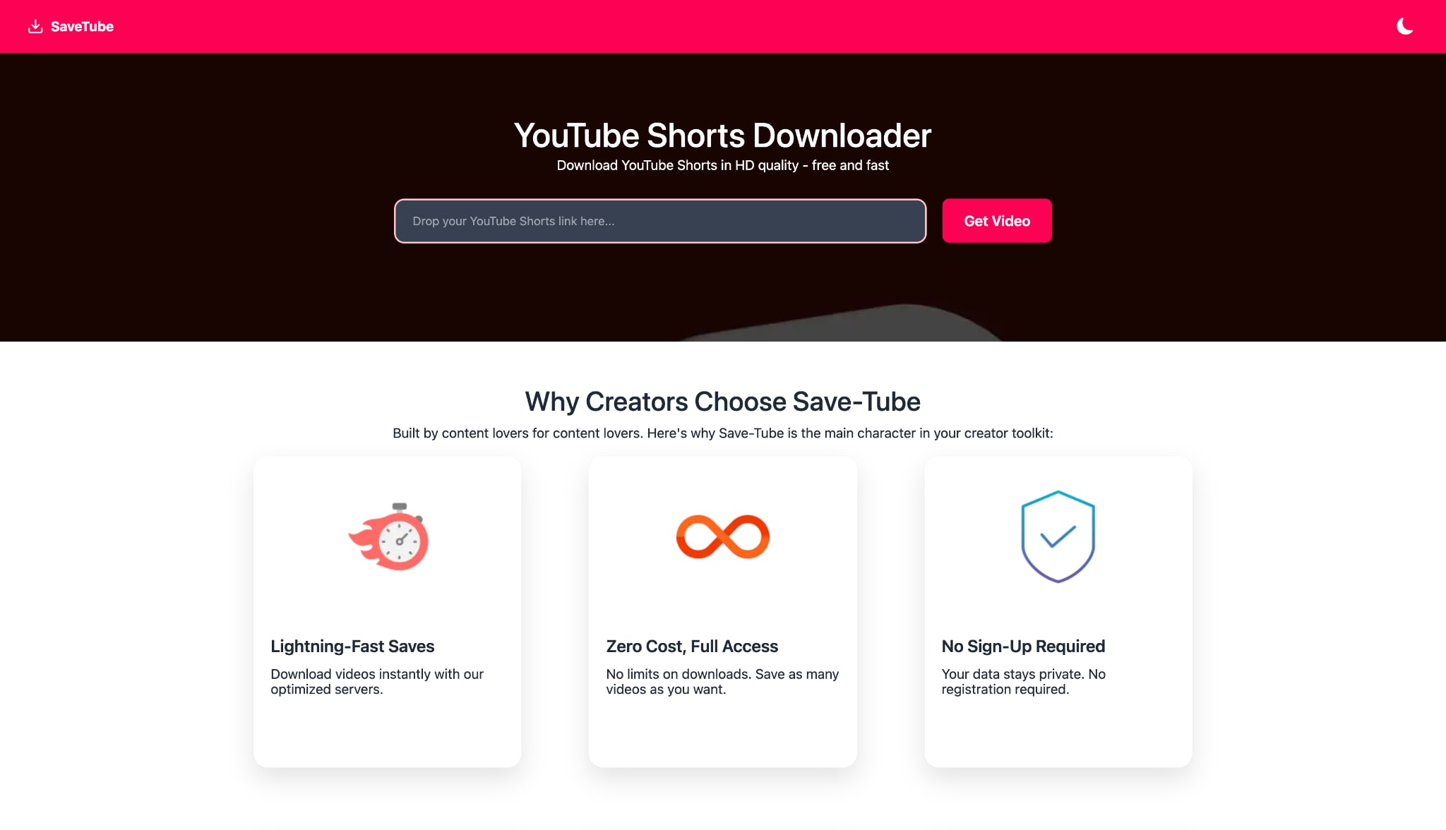 savetube homepage