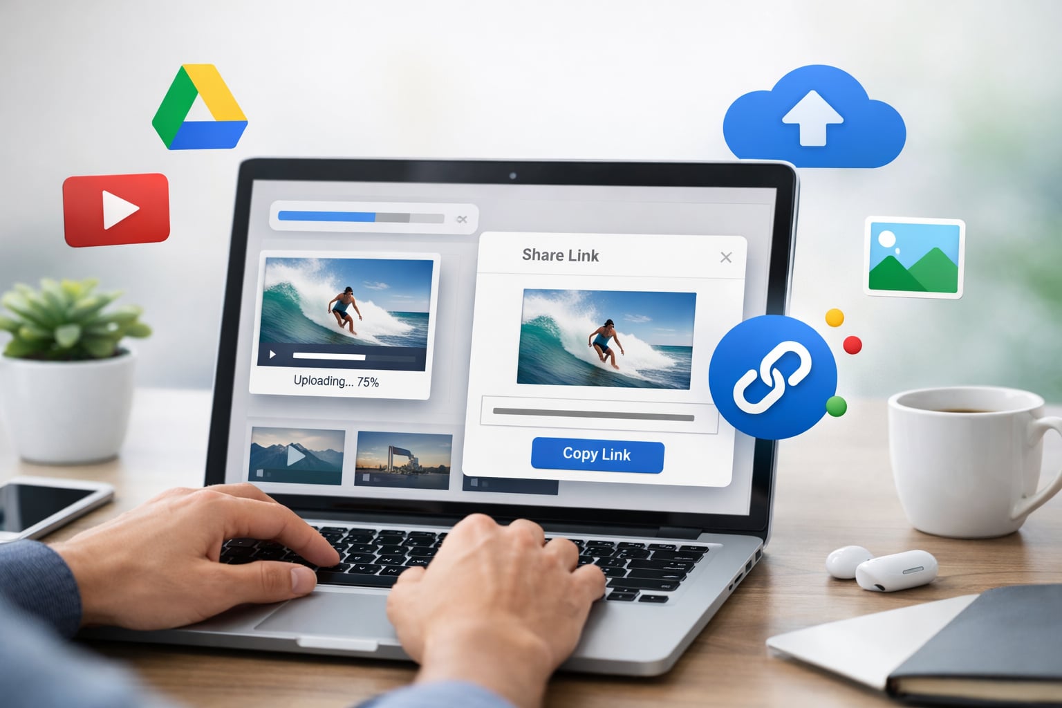 how to send video on google drive