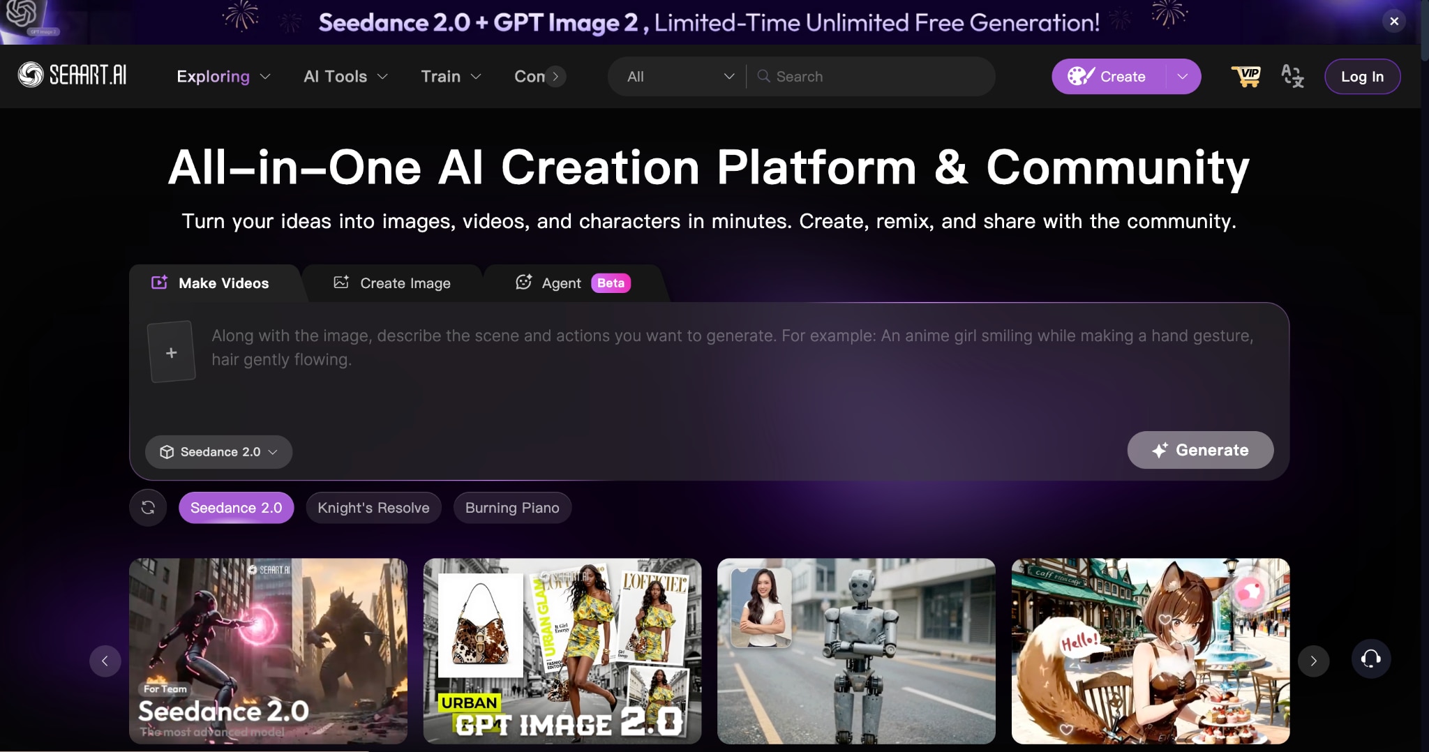 seaart ai homepage